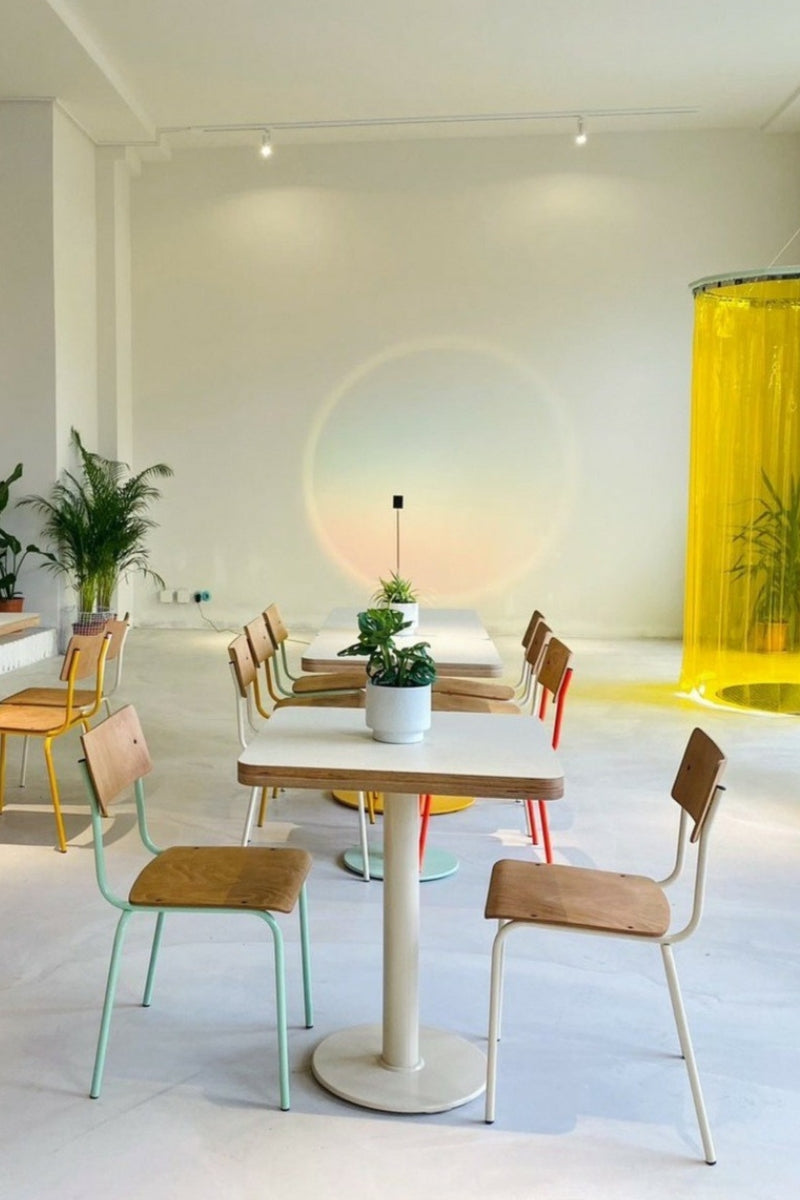 Bunter Gastrostuhl Esszimmer Einrichtung Vintage Stil