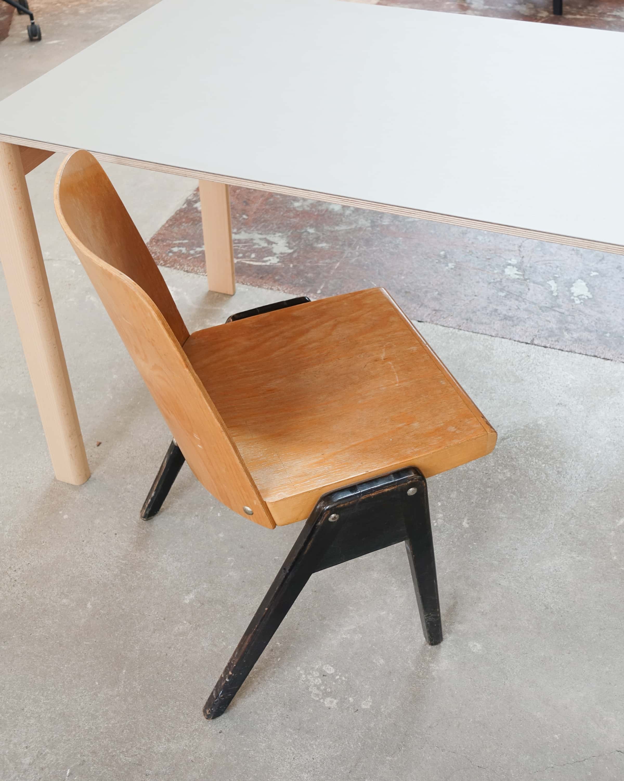 Vintage Holzstuhl Mid Century
